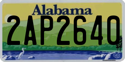 AL license plate 2AP2640