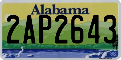 AL license plate 2AP2643