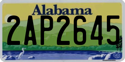 AL license plate 2AP2645