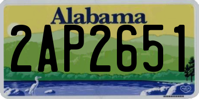 AL license plate 2AP2651