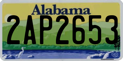 AL license plate 2AP2653