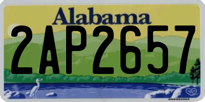 AL license plate 2AP2657