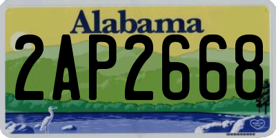 AL license plate 2AP2668