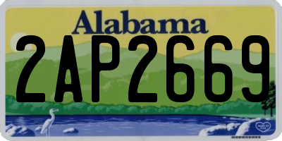 AL license plate 2AP2669