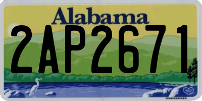 AL license plate 2AP2671