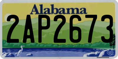AL license plate 2AP2673