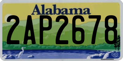 AL license plate 2AP2678