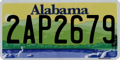 AL license plate 2AP2679