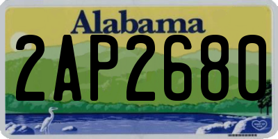 AL license plate 2AP2680