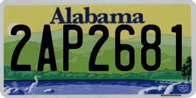 AL license plate 2AP2681