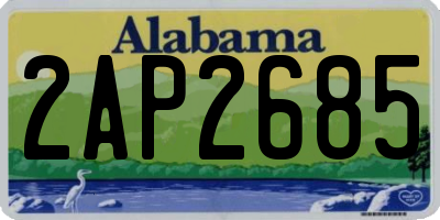 AL license plate 2AP2685