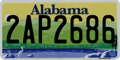 AL license plate 2AP2686