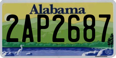 AL license plate 2AP2687