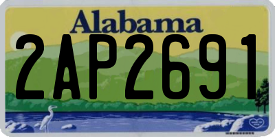 AL license plate 2AP2691