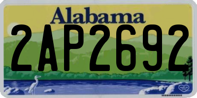 AL license plate 2AP2692