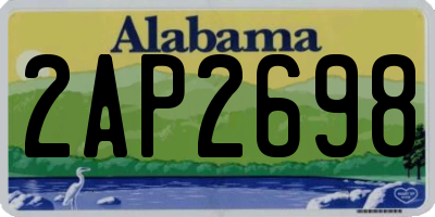 AL license plate 2AP2698