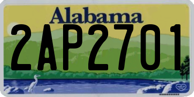 AL license plate 2AP2701