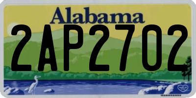 AL license plate 2AP2702