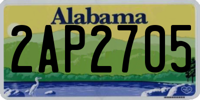 AL license plate 2AP2705