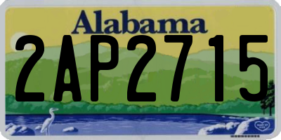 AL license plate 2AP2715
