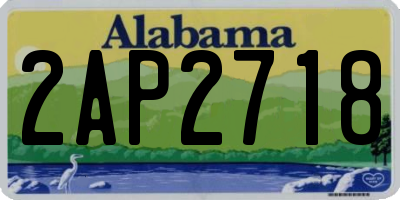 AL license plate 2AP2718