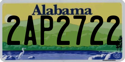 AL license plate 2AP2722