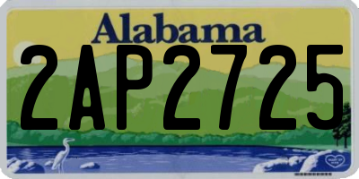AL license plate 2AP2725