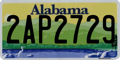 AL license plate 2AP2729