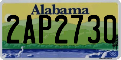 AL license plate 2AP2730