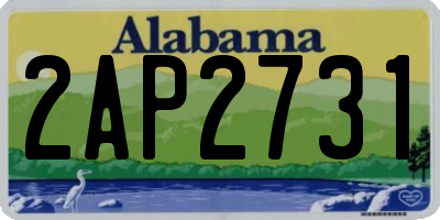 AL license plate 2AP2731