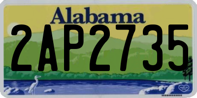 AL license plate 2AP2735