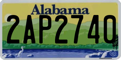 AL license plate 2AP2740
