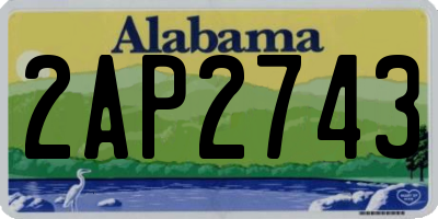 AL license plate 2AP2743