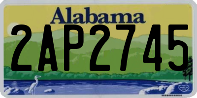 AL license plate 2AP2745
