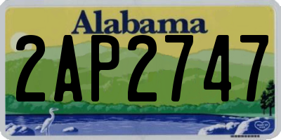 AL license plate 2AP2747