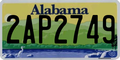 AL license plate 2AP2749