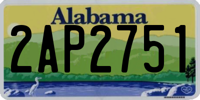 AL license plate 2AP2751