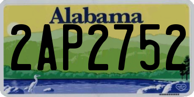 AL license plate 2AP2752