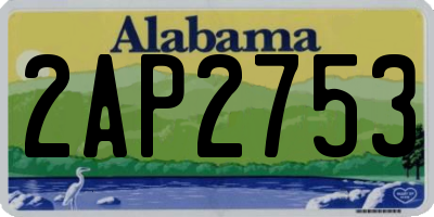 AL license plate 2AP2753