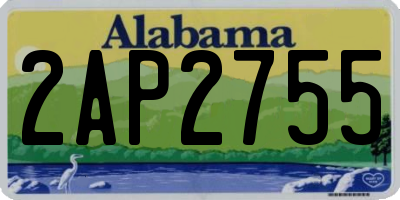 AL license plate 2AP2755