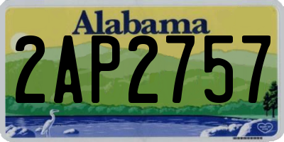 AL license plate 2AP2757