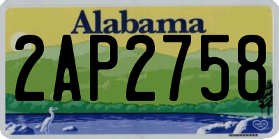 AL license plate 2AP2758