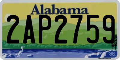 AL license plate 2AP2759