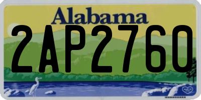 AL license plate 2AP2760
