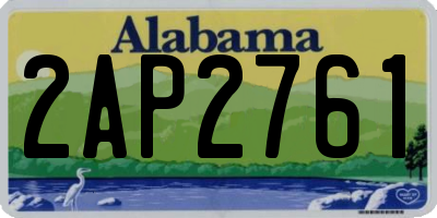 AL license plate 2AP2761