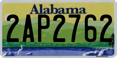 AL license plate 2AP2762
