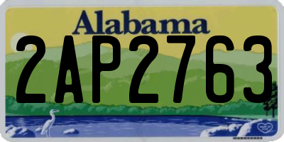 AL license plate 2AP2763