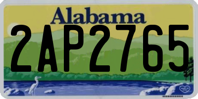 AL license plate 2AP2765