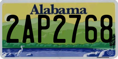 AL license plate 2AP2768