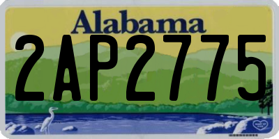AL license plate 2AP2775